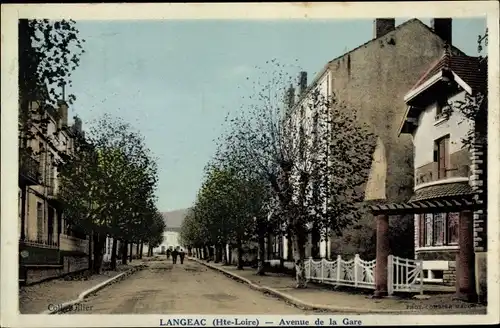 Ak Langeac Haute Loire, Avenue de la Gare