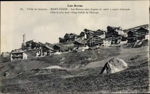 Ak Saint Véran Hautes-Alpes, Vallée du Queyras, Maisons étagées