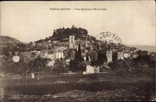 Ak Forcalquier Alpes de Haute Provence, Vue générale, Nord Est