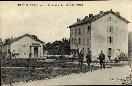 Ak Lérouville Lothringen Meuse, Infirmerie du 154e d'Infanterie, soldats francais