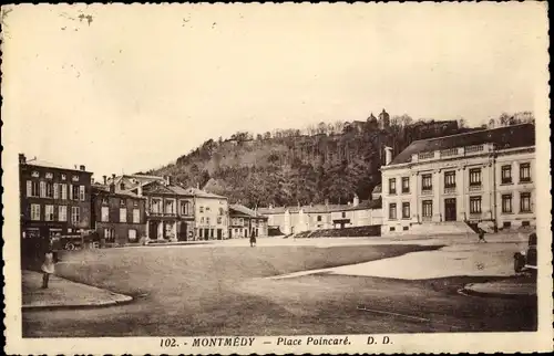 Ak Montmédy Lothringen Meuse, Place Poincaré