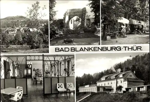 Ak Bad Blankenburg in Thüringen, Burgruine Greifenstein, Gaststätte, DJH Wendolin Schaller