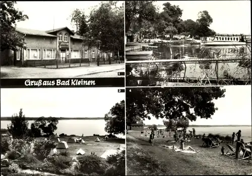 Ak Bad Kleinen in Mecklenburg Vorpommern, Gaststätte Waldeck, Zeltplatz, Schweriner See