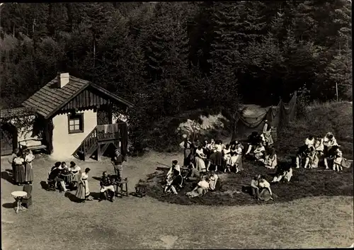 Ak Schleusegrund in Thüringen, Naturtheater Deutsch Sowjetische Freundschaft, Gasparone