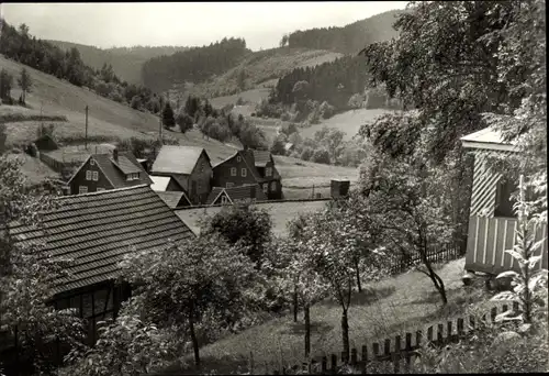 Ak Heubach Masserberg im Thüringer Schiefergebirge, Bibergrund, Panorama vom Ort