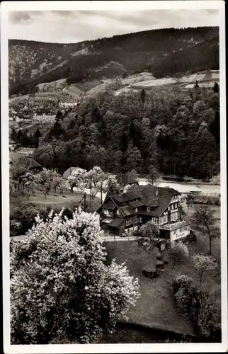 Ak Gausbach Forbach Schwarzwald, Hotel und Pension zur schönen Aussicht