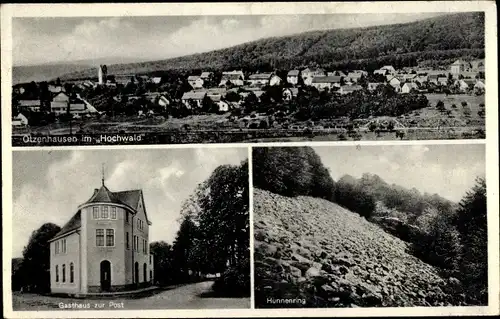 Ak Otzenhausen im Saarland, Gasthaus zur Post, Hunnenring