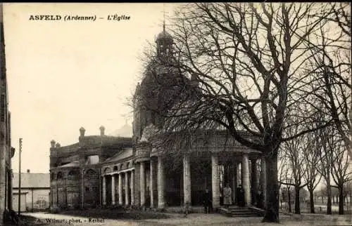 Ak Asfeld Ardennes, Vue de l'Église