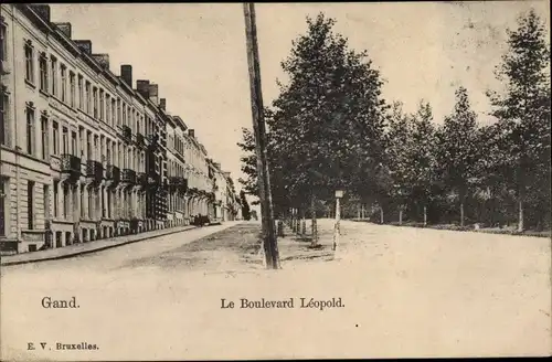 Ak Gent Ostflandern, Le Boulevard Leopold