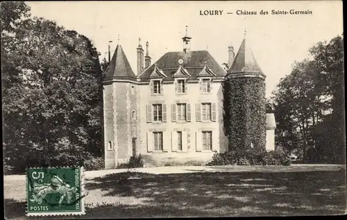 Ak Loury Loiret, Château des Saints Germain