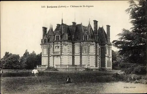 Ak Jargeau Loiret, Château de Saint Aignan