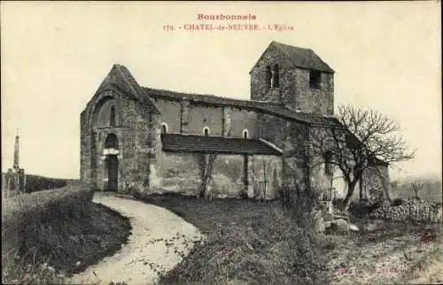 Ak Chatel de Neuvre Allier, L'Eglise