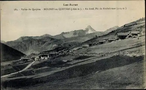 Ak Molines en Queyras Hautes-Alpes, Au fond, Pic de Rochebrune
