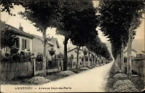 Ak Ambérieu Ain, Avenue Jean de Paris, maisons