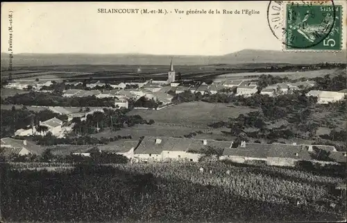 Ak Selaincourt Lothringen Meurthe et Moselle, Vue générale de la Rue de l'Eglise