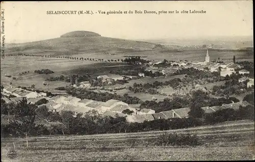 Ak Selaincourt Lothringen Meurthe et Moselle, Vue générale et Bois Danon, prise sur la cote Lalouche