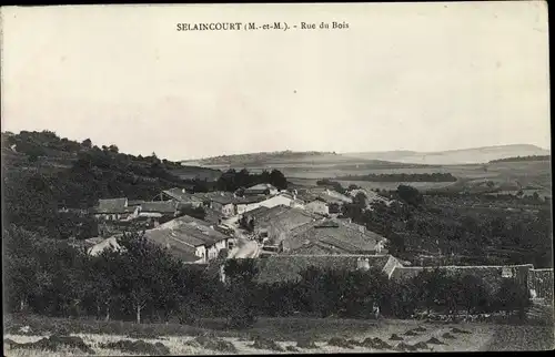 Ak Selaincourt Lothringen Meurthe et Moselle, Rue du Bois, Vue générale