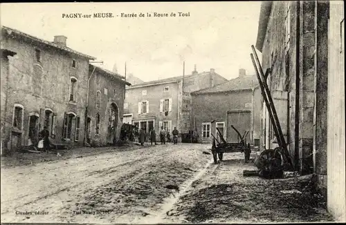 Ak Pagny-sur-Meuse Lothringen Meuse, Entree de la Route de Toul