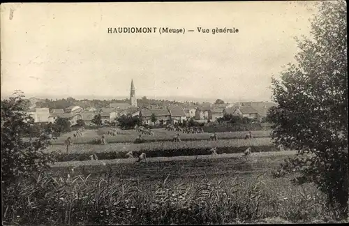 Ak Haudiomont Lothringen Meuse, Vue générale