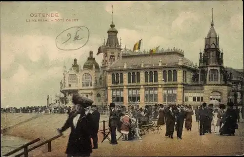 Ak Ostende Westflandern, Le Kursaal, Cote Ouest