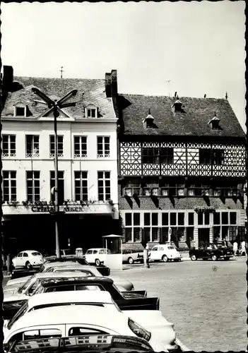 Ak Hasselt Flandern Limburg, Grote Markt, Autos