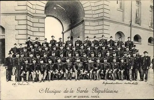 Ak Musique de la Garde Républicaine, Chef M. Gabriel Parès