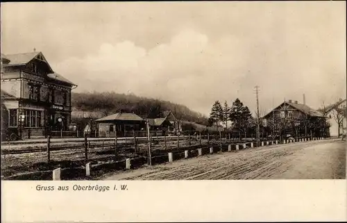 Ak Oberbrügge Halver Westfalen, Bahnhof