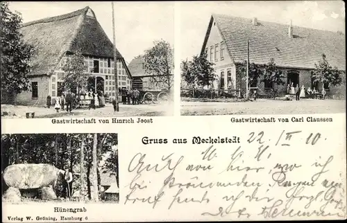 Ak Meckelstedt Geestland Landkreis Cuxhaven, Hünengrab, Gastwirtschaft