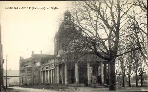 Ak Asfeld Ardennes, Vue de l'Église