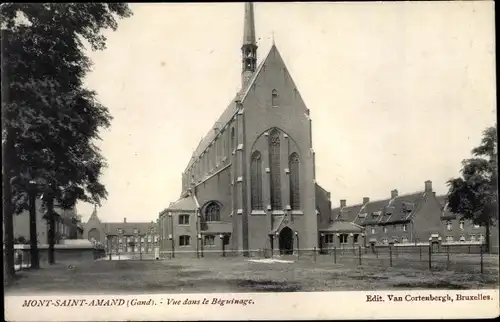 Ak Mont Saint Amand Gent Ostflandern, Vue dans le Beguinage