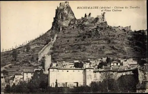 Ak Rochemaure Ardèche, Château des Tourelles et Vieux Château