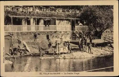 Ak Vals les Bains Ardèche, La Petite Plage