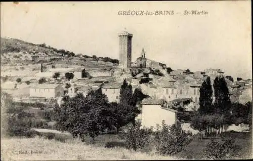 Ak Gréoux les Bains Alpes de Haute Provence, Saint Martin