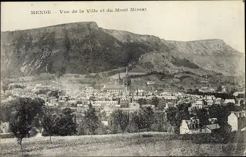 Ak Mende Lozère, Vue générale et Mont Mimat