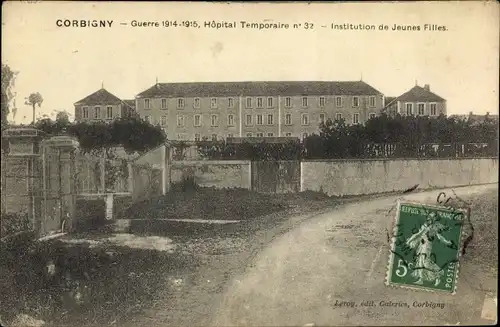 Ak Corbigny Nièvre, Institution de Jeunes Filles