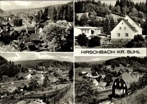 Ak Hirschbach Schleusingen in Thüringen, Teilansichten