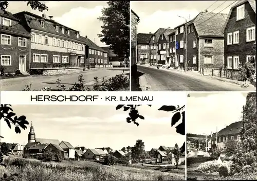 Ak Herschdorf Großbreitenbach im Ilm Kreis Thüringen, Kulturhaus, Leninstraße, Teilansicht