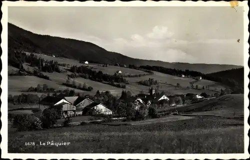 Ak Le Pâquier Fribourg Freiburg Stadt Schweiz, Panorama vom Ort