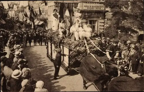 Ak Mechelen Malines Flandern Antwerpen, Couronnement de N. D. de Hanswyck, Prozession, Festzug