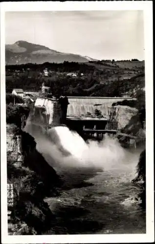 Ak Genissiat Ain, Le grand barrage sur le Rhone et la cascade du Saut de Ski