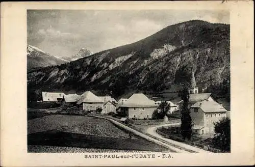 Ak Saint Paul sur l'Ubaye Alpes de Haute Provence, Vue générale