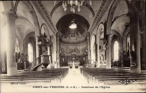 Ak Cirey-sur-Vezouze Lothringen Meurthe et Moselle, Interieur de l'Eglise