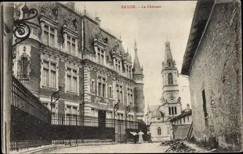 Ak Bayon Lothringen Meurthe et Moselle, Le Chateau, eglise