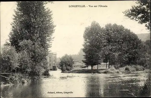 Ak Longeville Lothringen Meuse, Vue sur l'Ornain