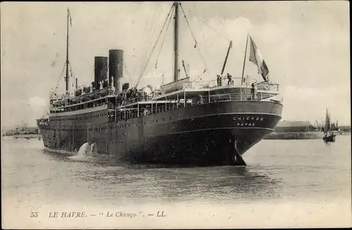 Ak Le Havre Seine Maritime, Paquebot Le Chicago, CGT