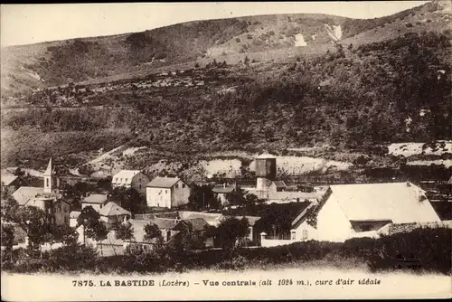 Ak La Bastide Lozère, Vue centrale