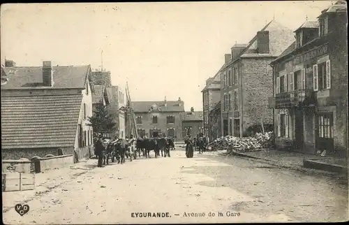 Ak Eygurande Corrèze, Avenue de la Gare