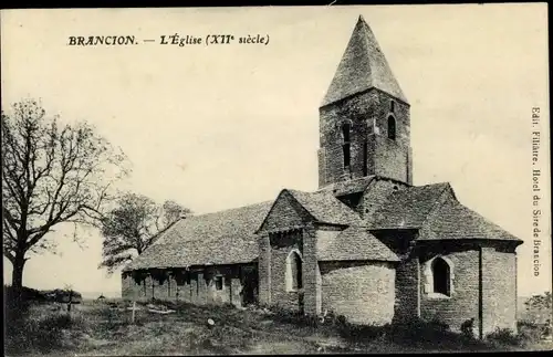 Ak Brancion Saône et Loire, Vue de l'Église