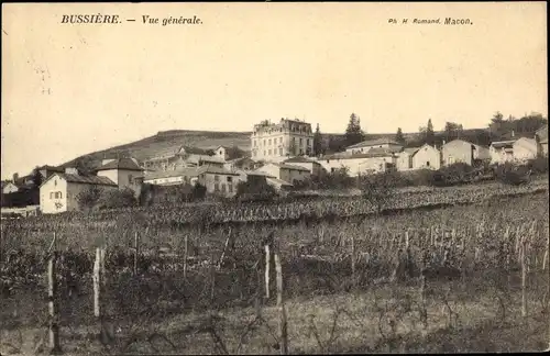 Ak Bussière Saône et Loire, Vue générale