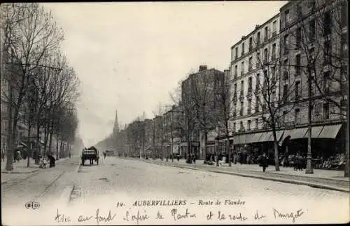 Ak Aubervilliers Seine Saint Denis, Route de Flandre